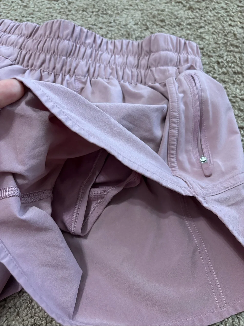 Lululemon Track That Mid-Rise Lined Short Wisteria Purple Size 4